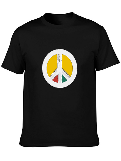 Peace Sign Graphic Tee - Black