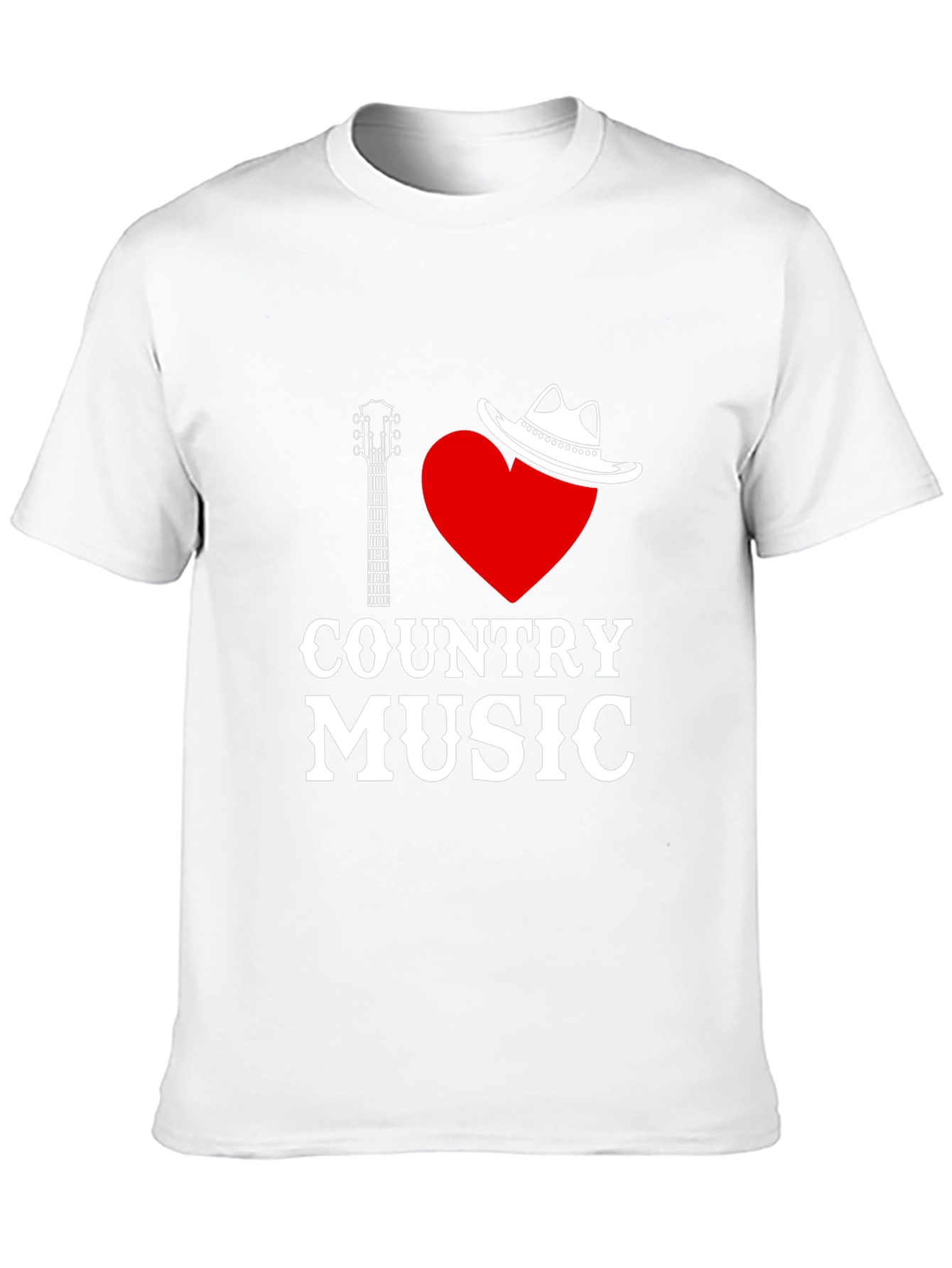 I Love Country Music Black T-Shirt