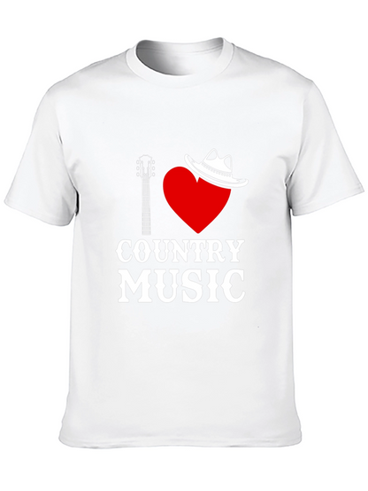 I Love Country Music Black T-Shirt