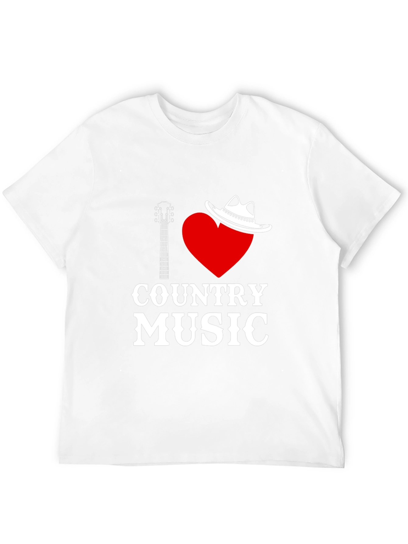 I Love Country Music Black T-Shirt