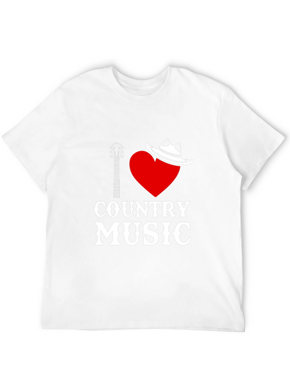 I Love Country Music Black T-Shirt