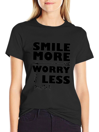 Smile More Worry Less Arrow Graphic Tee