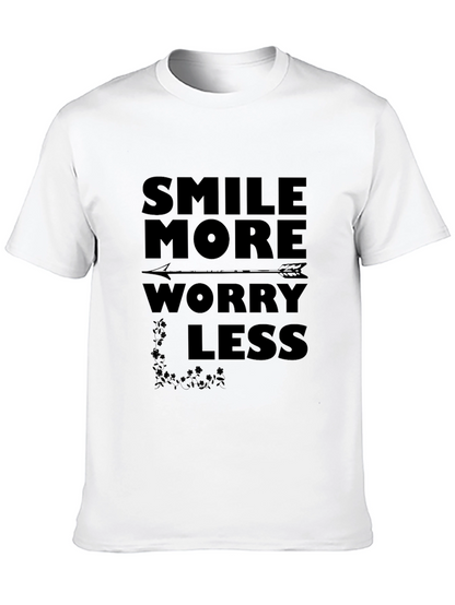 Smile More Worry Less Arrow Graphic Tee