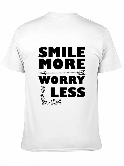 Smile More Worry Less Arrow Graphic Tee