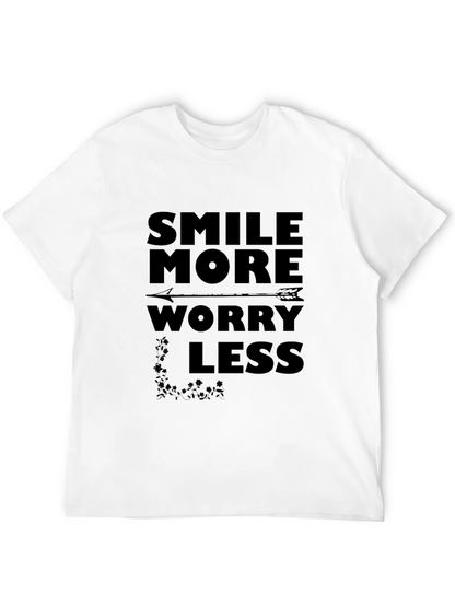 Smile More Worry Less Arrow Graphic Tee
