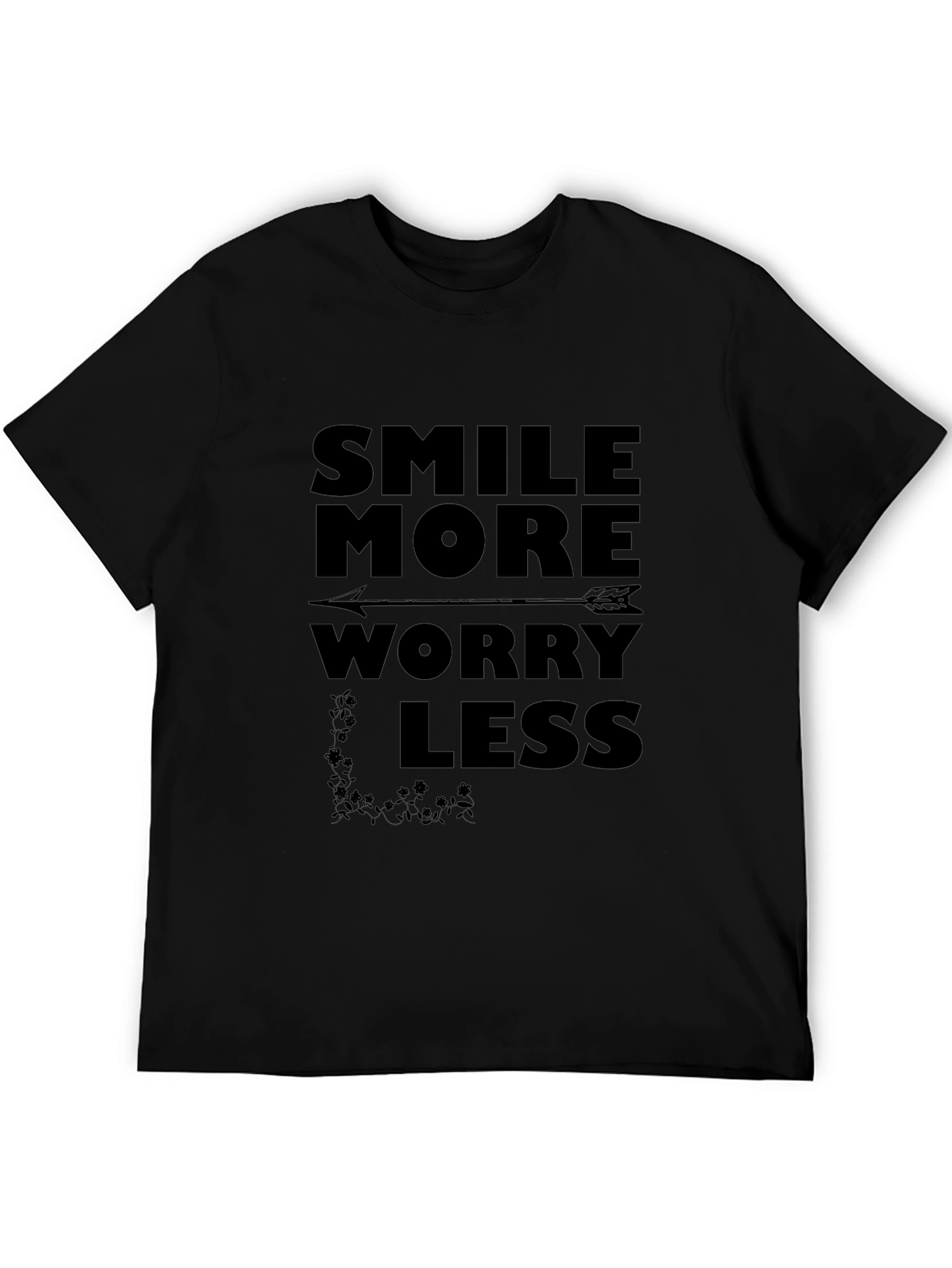 Smile More Worry Less Arrow Graphic Tee