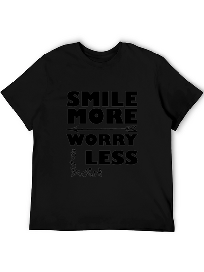 Smile More Worry Less Arrow Graphic Tee