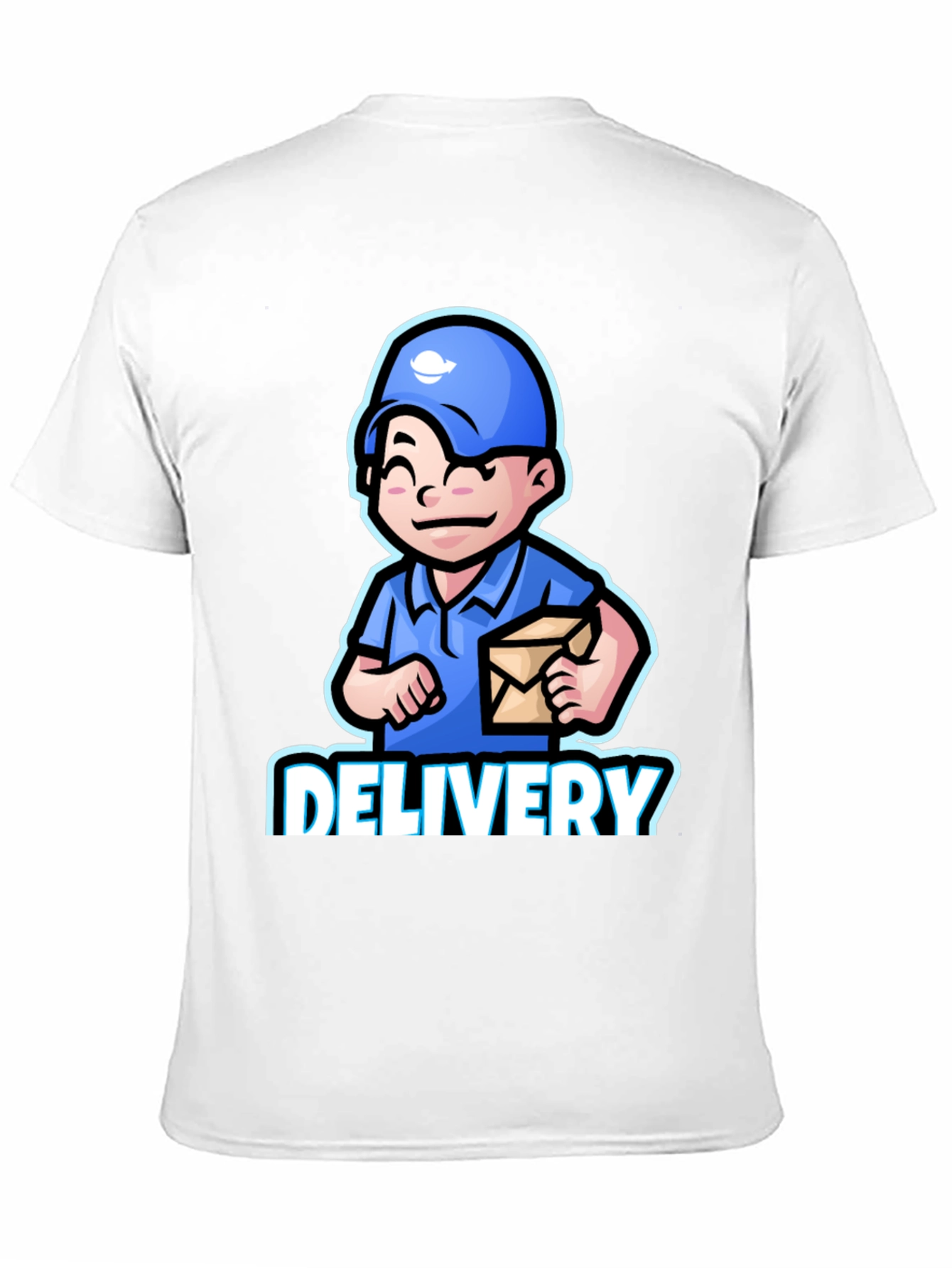 Delivery Man Cartoon Graphic T-Shirt