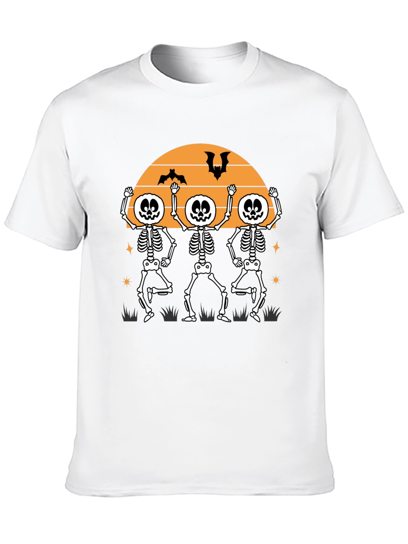 Dancing Skeletons Halloween T-Shirt - Fun Festive Apparel