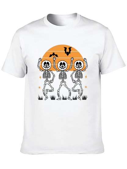 Dancing Skeletons Halloween T-Shirt - Fun Festive Apparel