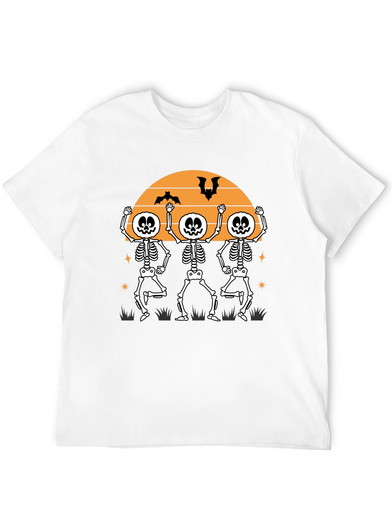 Dancing Skeletons Halloween T-Shirt - Fun Festive Apparel