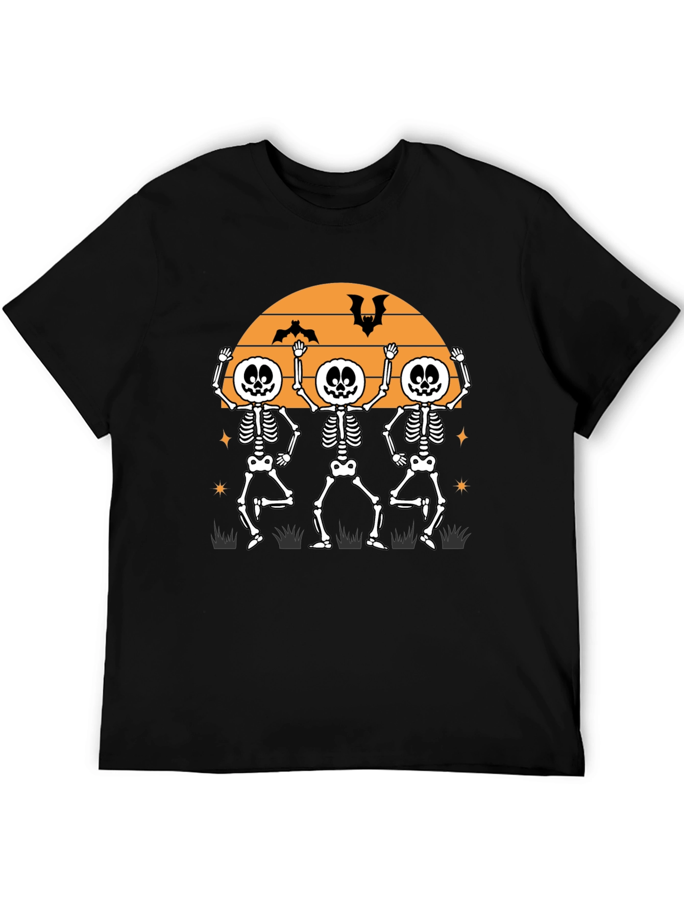 Dancing Skeletons Halloween T-Shirt - Fun Festive Apparel