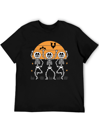 Dancing Skeletons Halloween T-Shirt - Fun Festive Apparel