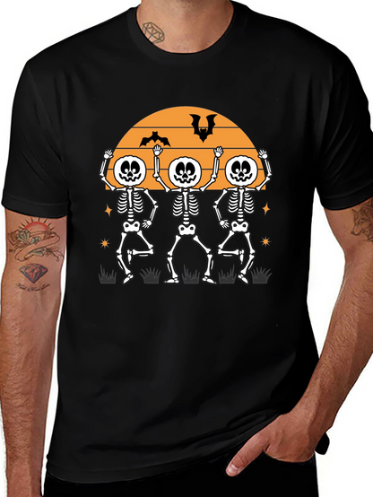 Dancing Skeletons Halloween T-Shirt - Fun Festive Apparel