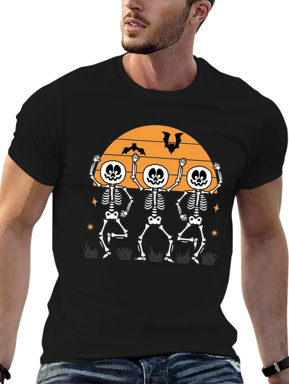 Dancing Skeletons Halloween T-Shirt - Fun Festive Apparel