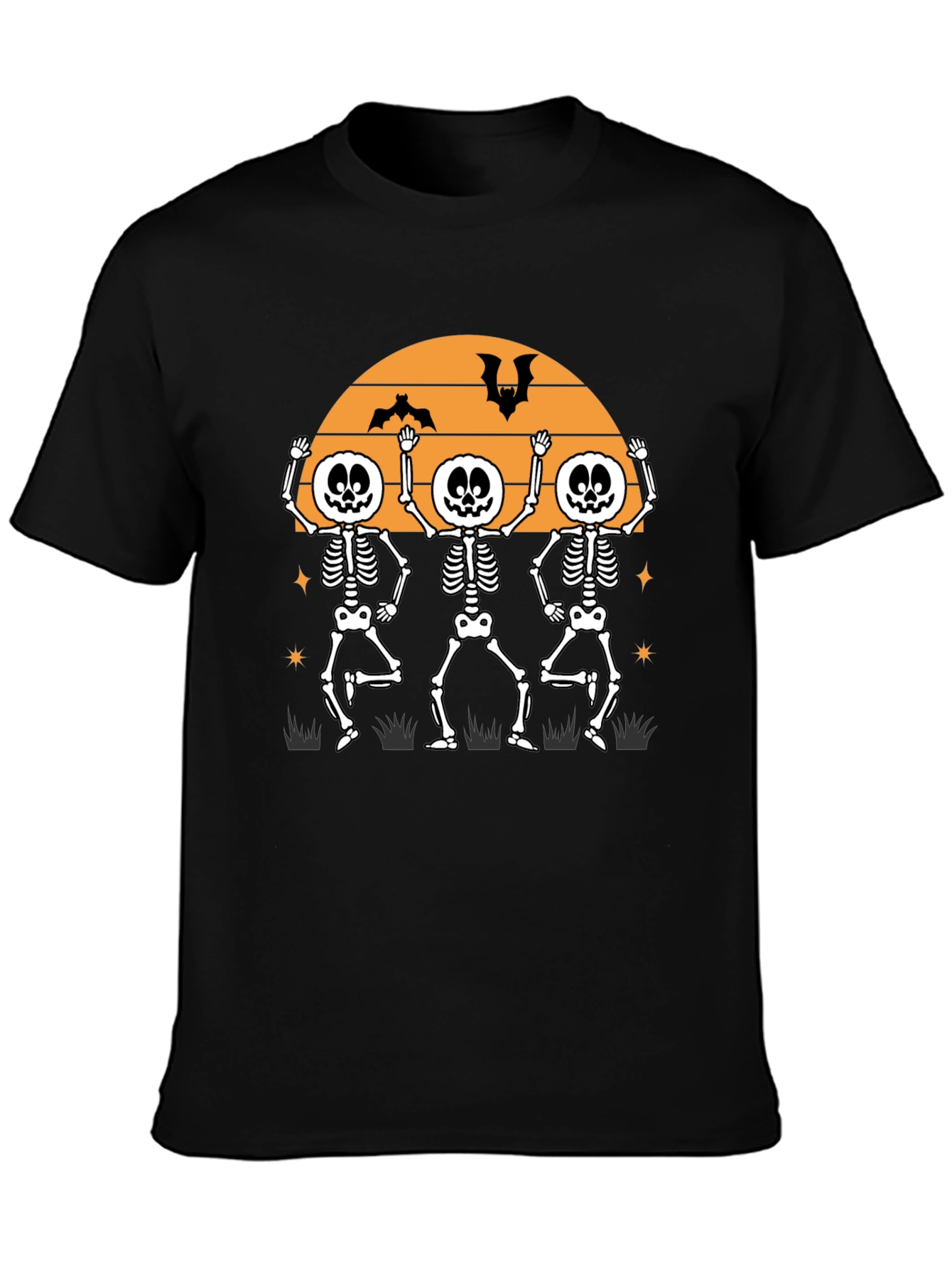 Dancing Skeletons Halloween T-Shirt - Fun Festive Apparel