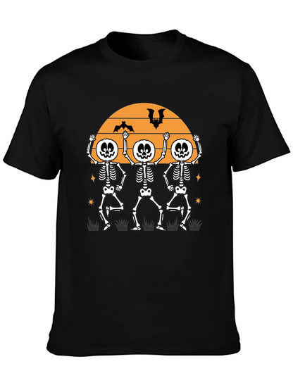 Dancing Skeletons Halloween T-Shirt - Fun Festive Apparel