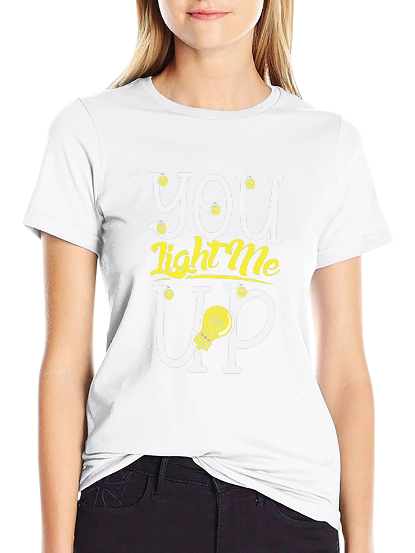 You Light Me Up Graphic Tee - Trendy Design