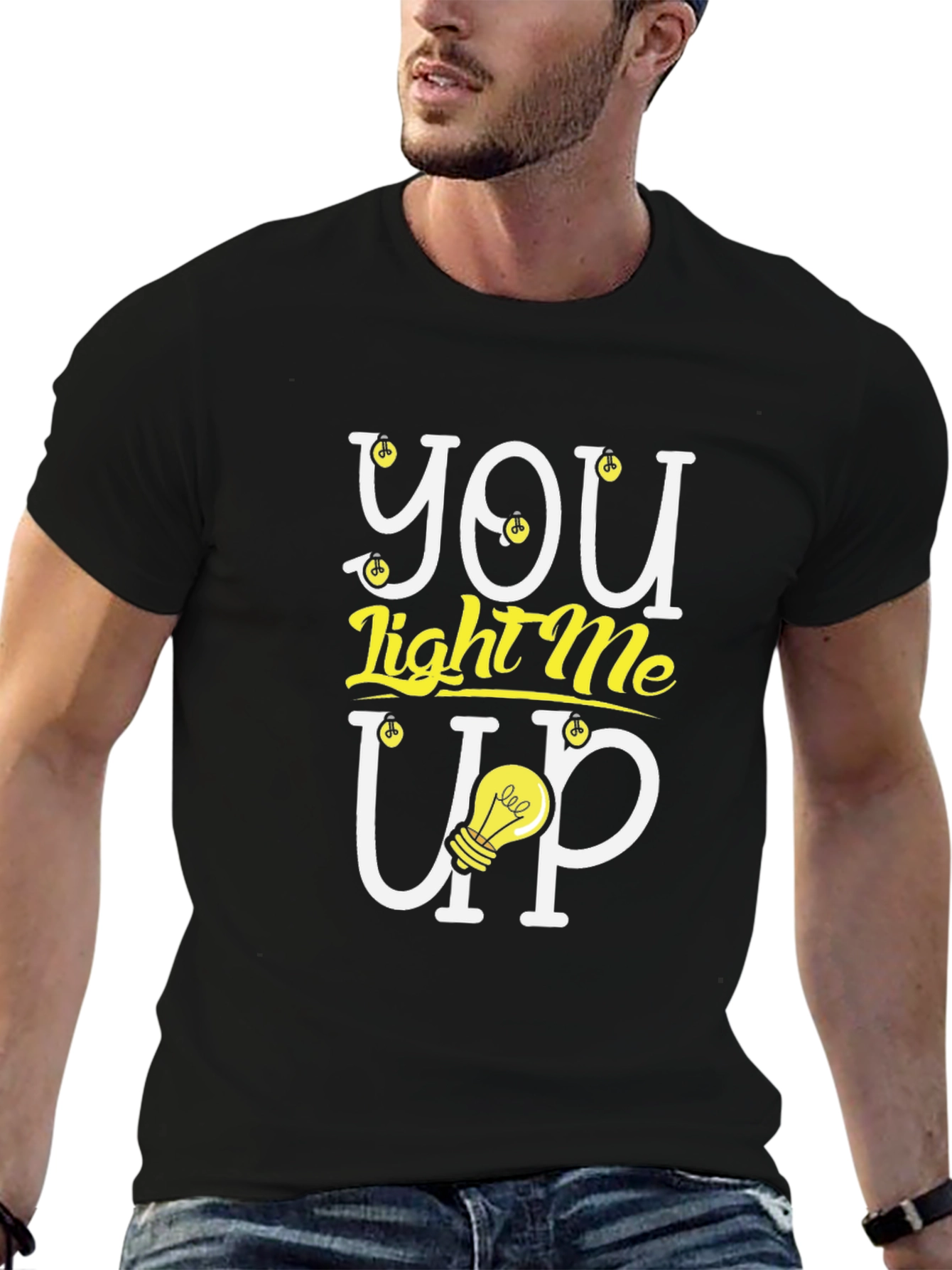 You Light Me Up Graphic Tee - Trendy Design