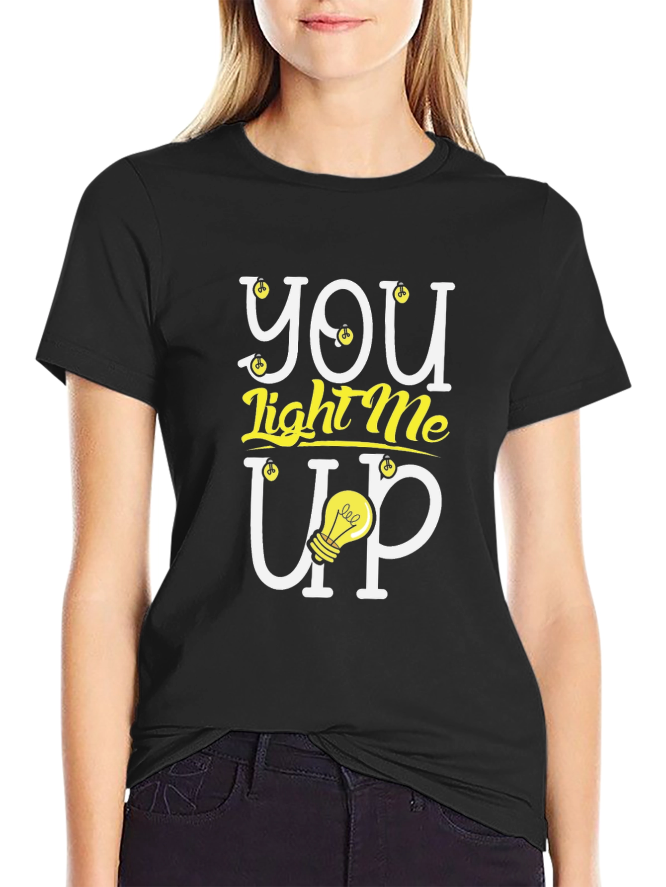 You Light Me Up Graphic Tee - Trendy Design