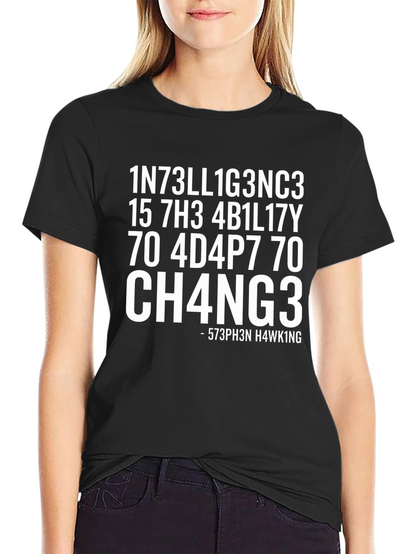 Funny Intelligence Math Code T-Shirt - Stephen Hawking