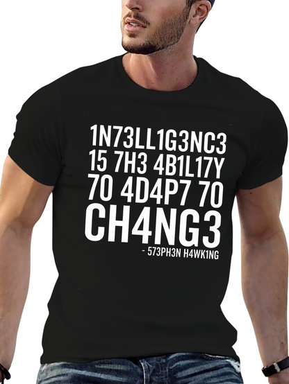 Funny Intelligence Math Code T-Shirt - Stephen Hawking