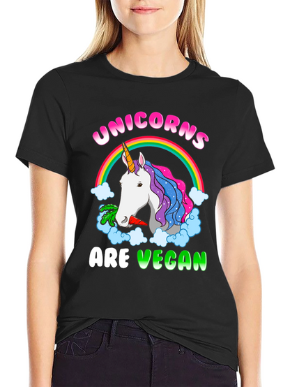 Unicorns Are Vegan Graphic T-Shirt