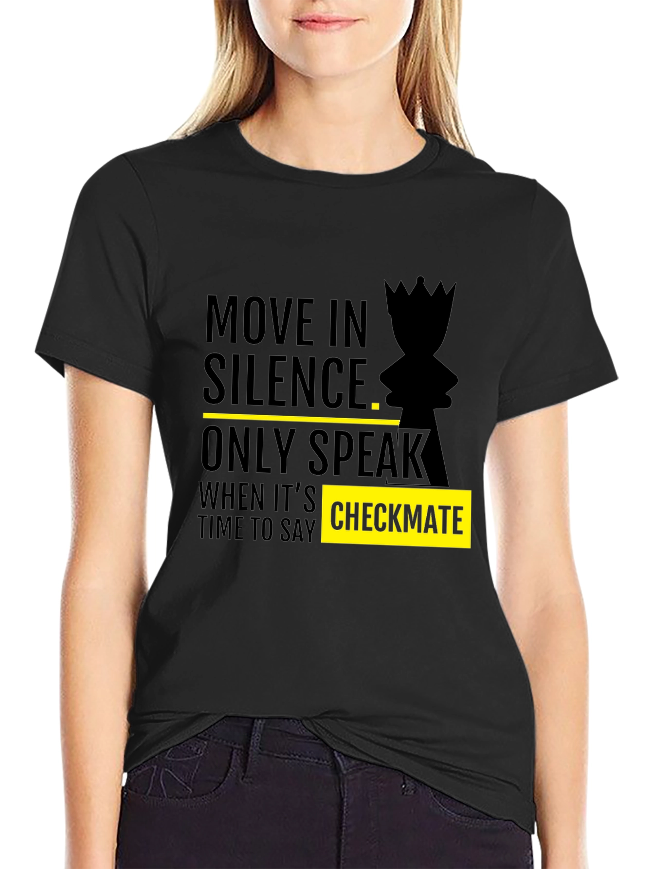 Move in Silence Chess Graphic Tee - Checkmate Style