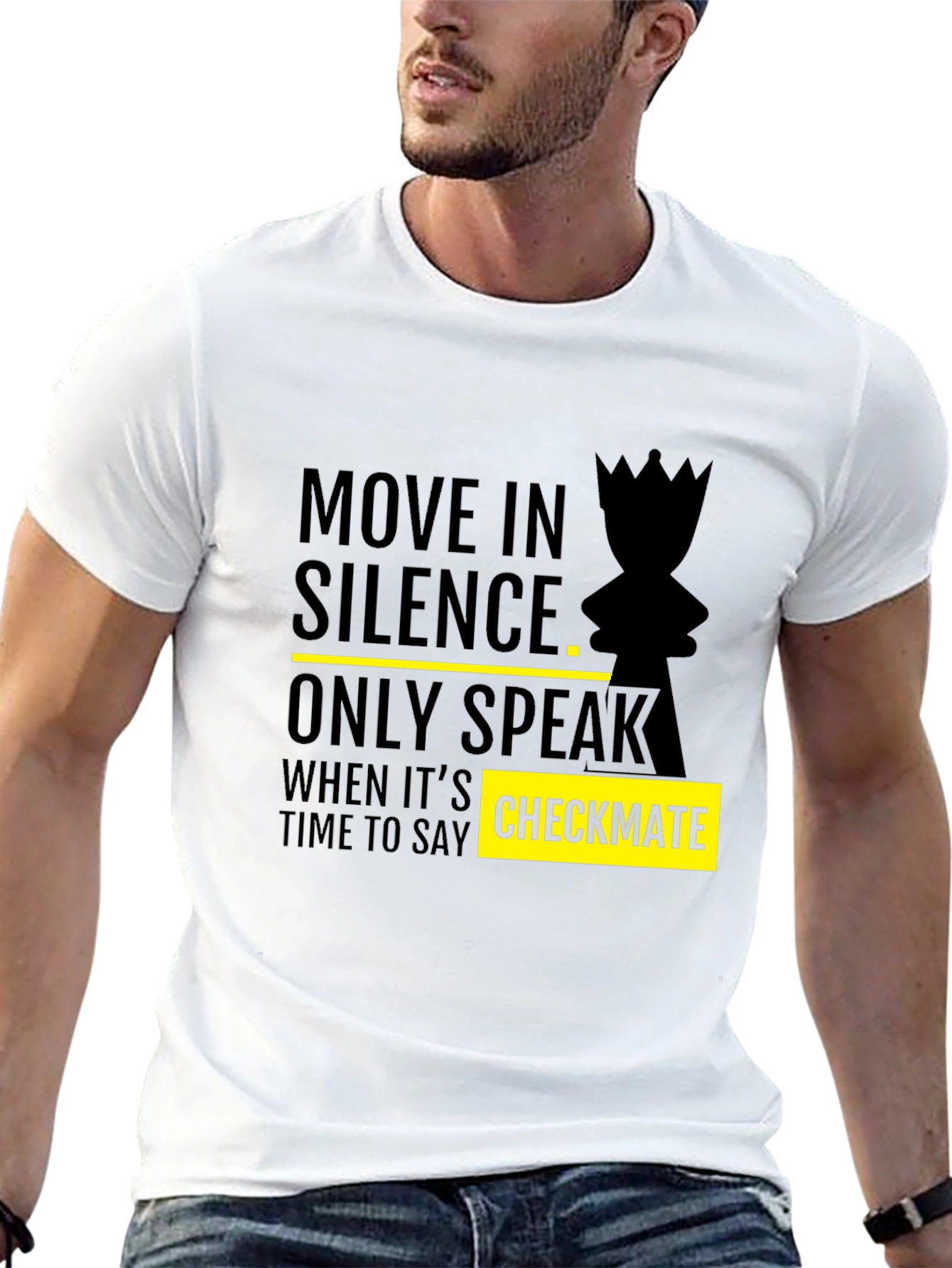 Move in Silence Chess Graphic Tee - Checkmate Style