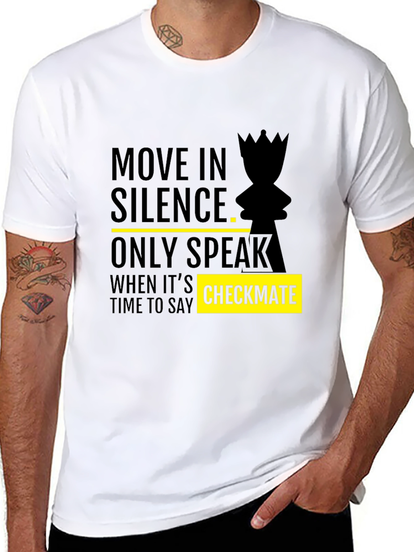 Move in Silence Chess Graphic Tee - Checkmate Style