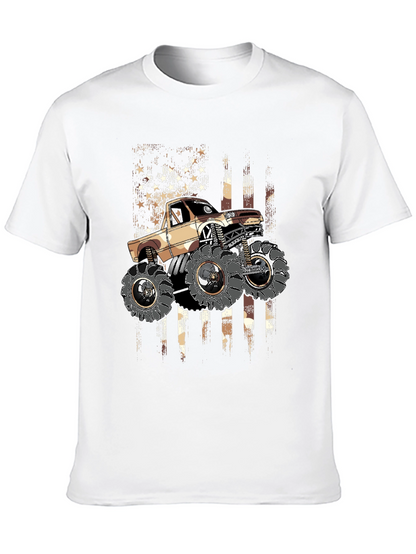 Monster Truck American Flag Graphic Tee