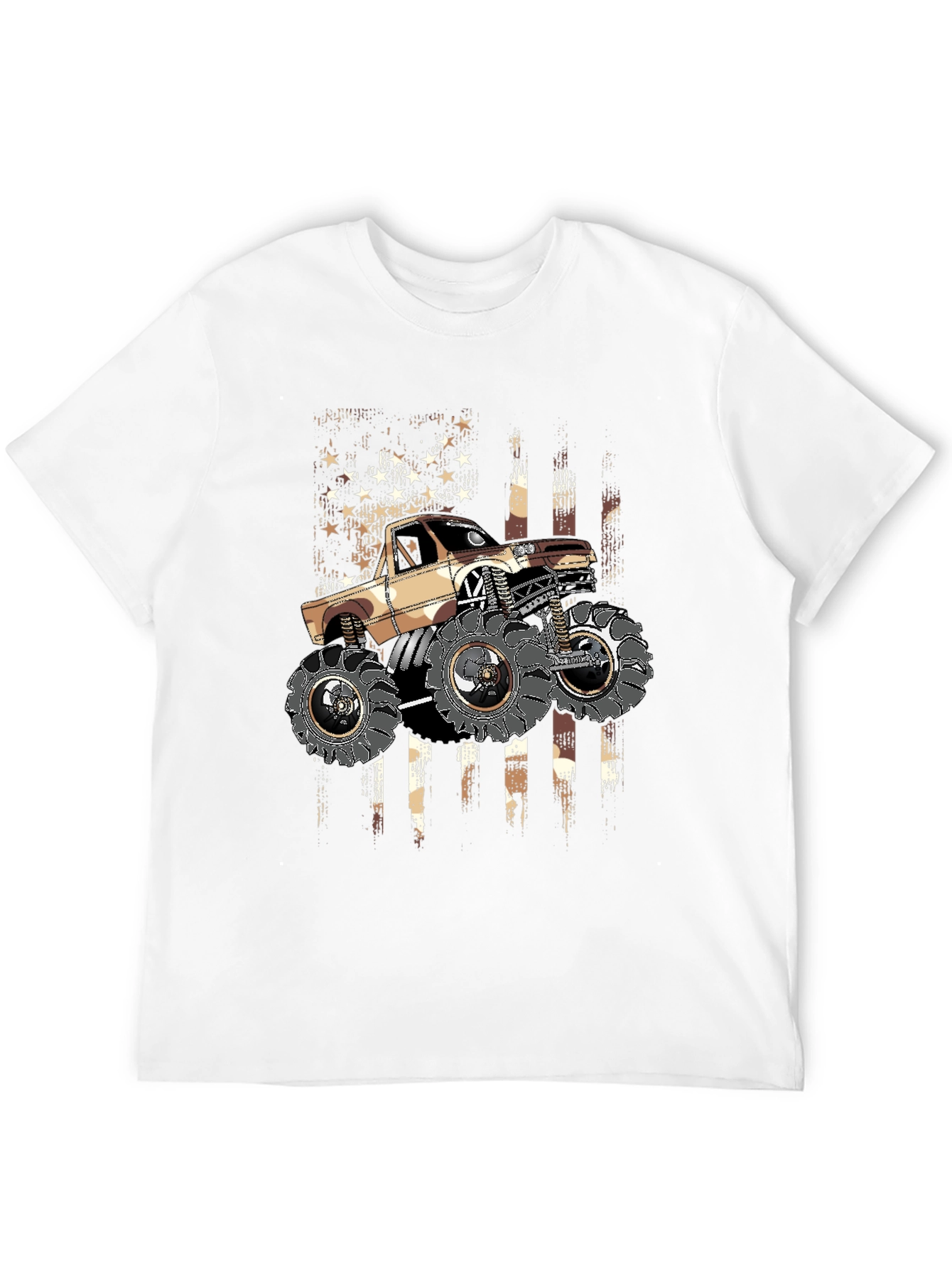 Monster Truck American Flag Graphic Tee