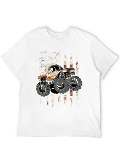 Monster Truck American Flag Graphic Tee