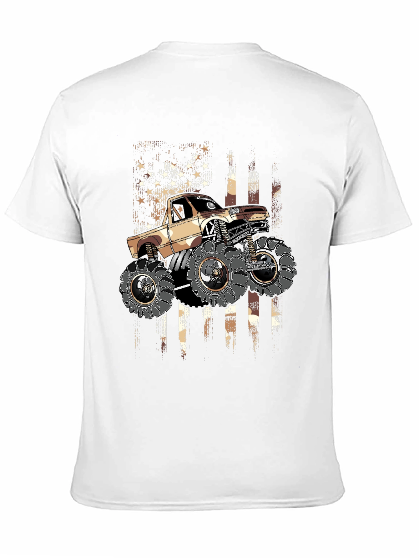 Monster Truck American Flag Graphic Tee