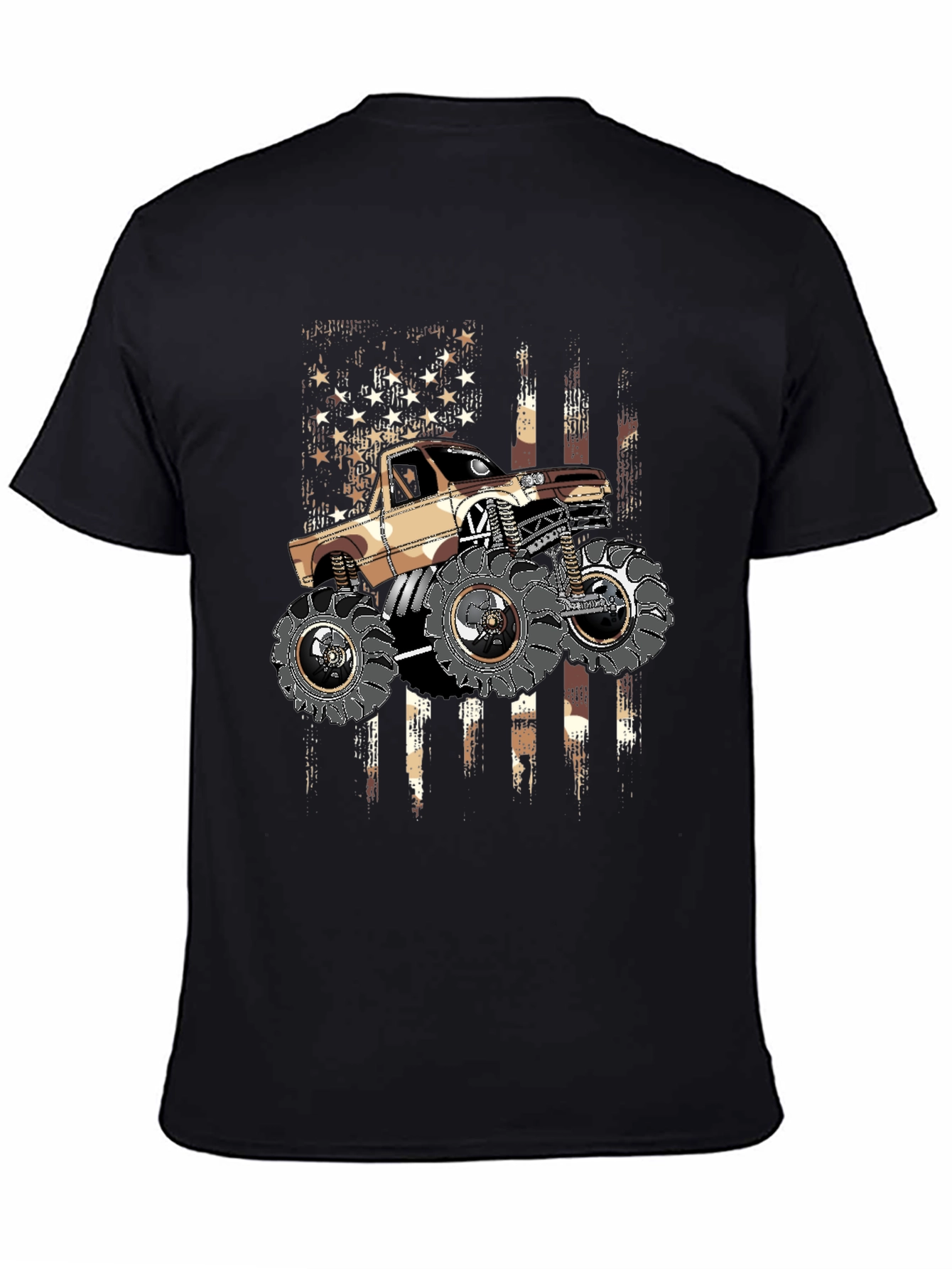 Monster Truck American Flag Graphic Tee