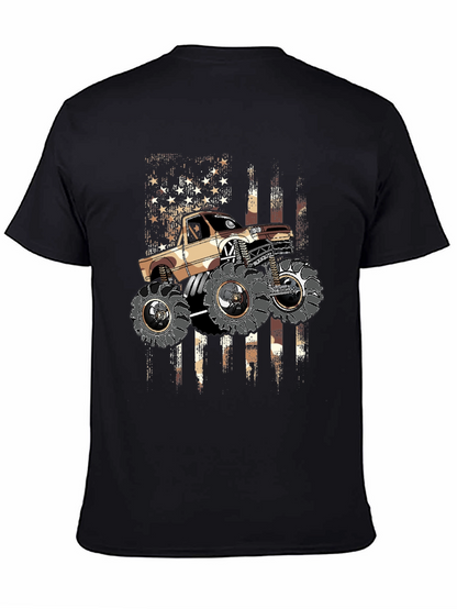Monster Truck American Flag Graphic Tee