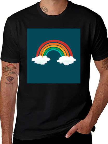 Rainbow Cloud Graphic Tee - Stylish & Unique!