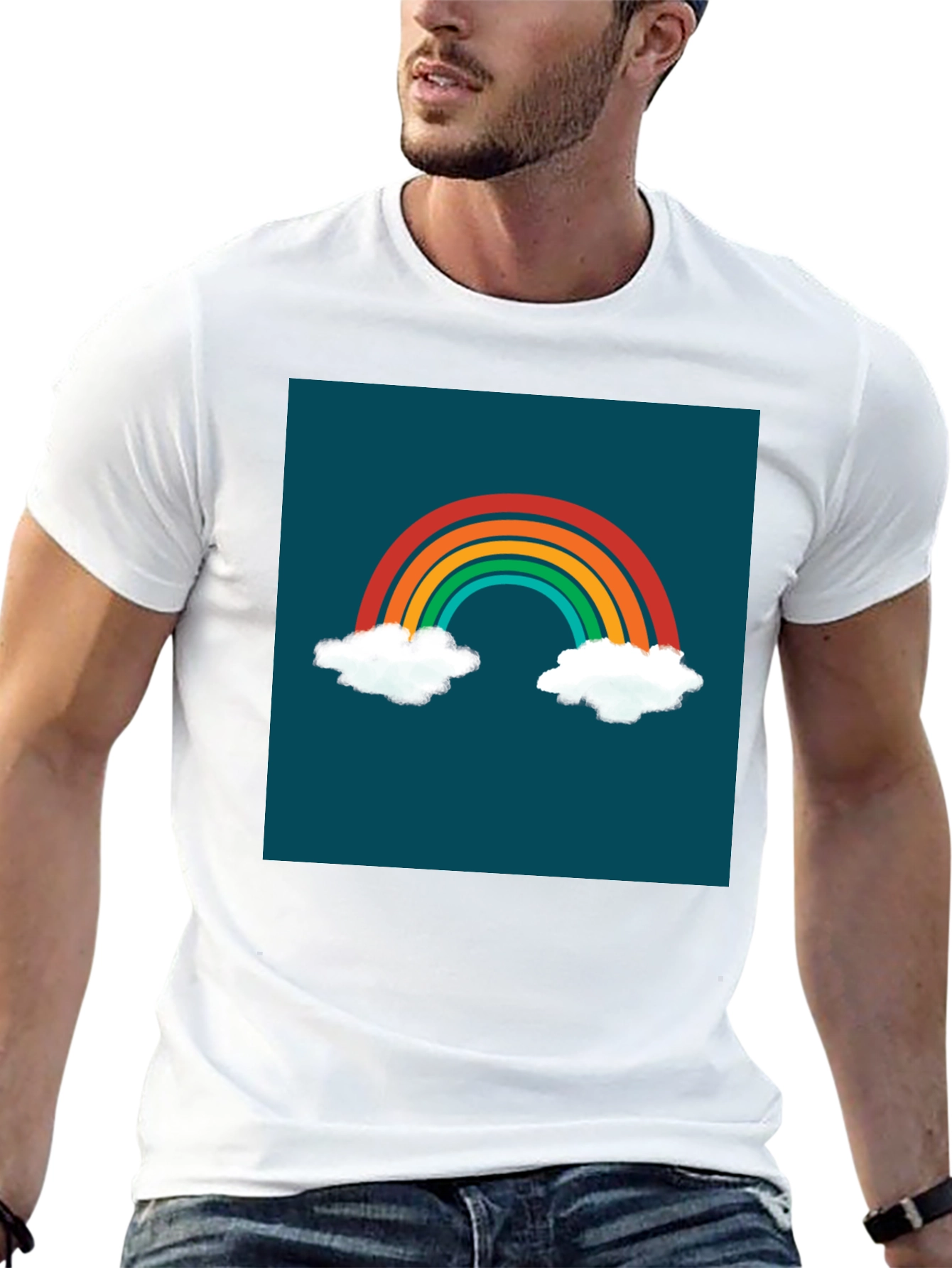 Rainbow Cloud Graphic Tee - Stylish & Unique!