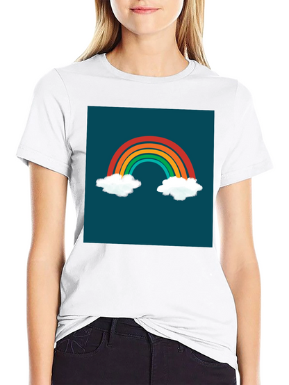 Rainbow Cloud Graphic Tee - Stylish & Unique!