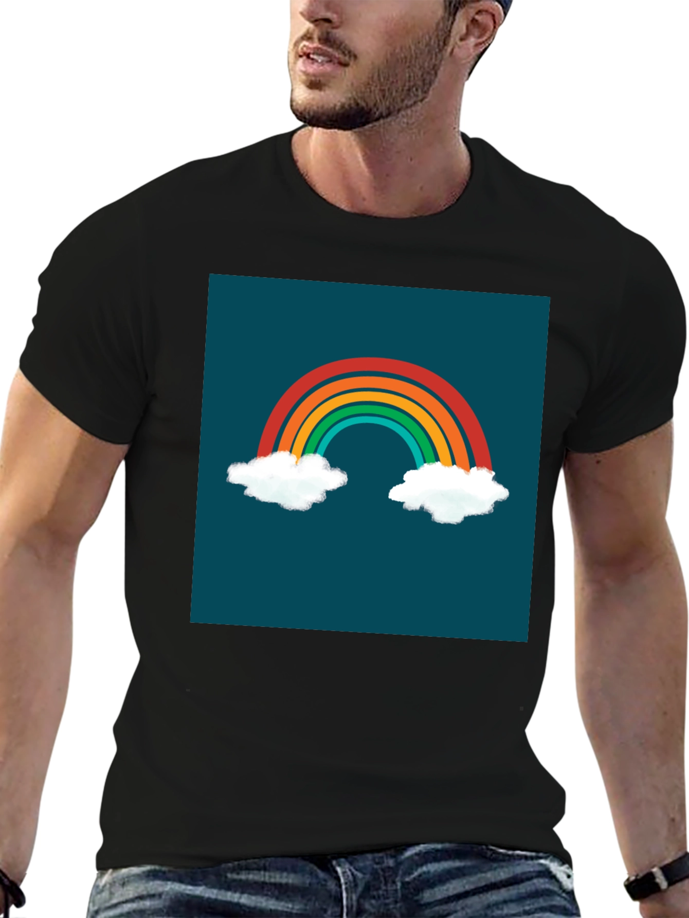 Rainbow Cloud Graphic Tee - Stylish & Unique!
