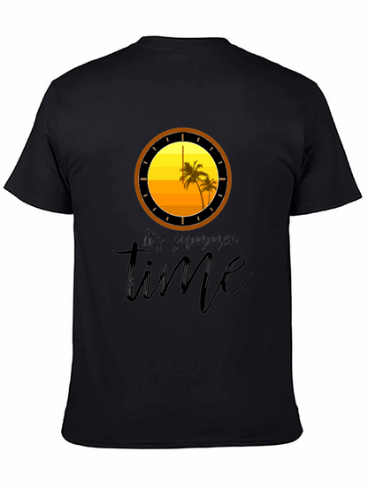 Its Summer Time Black Graphic T-Shirt