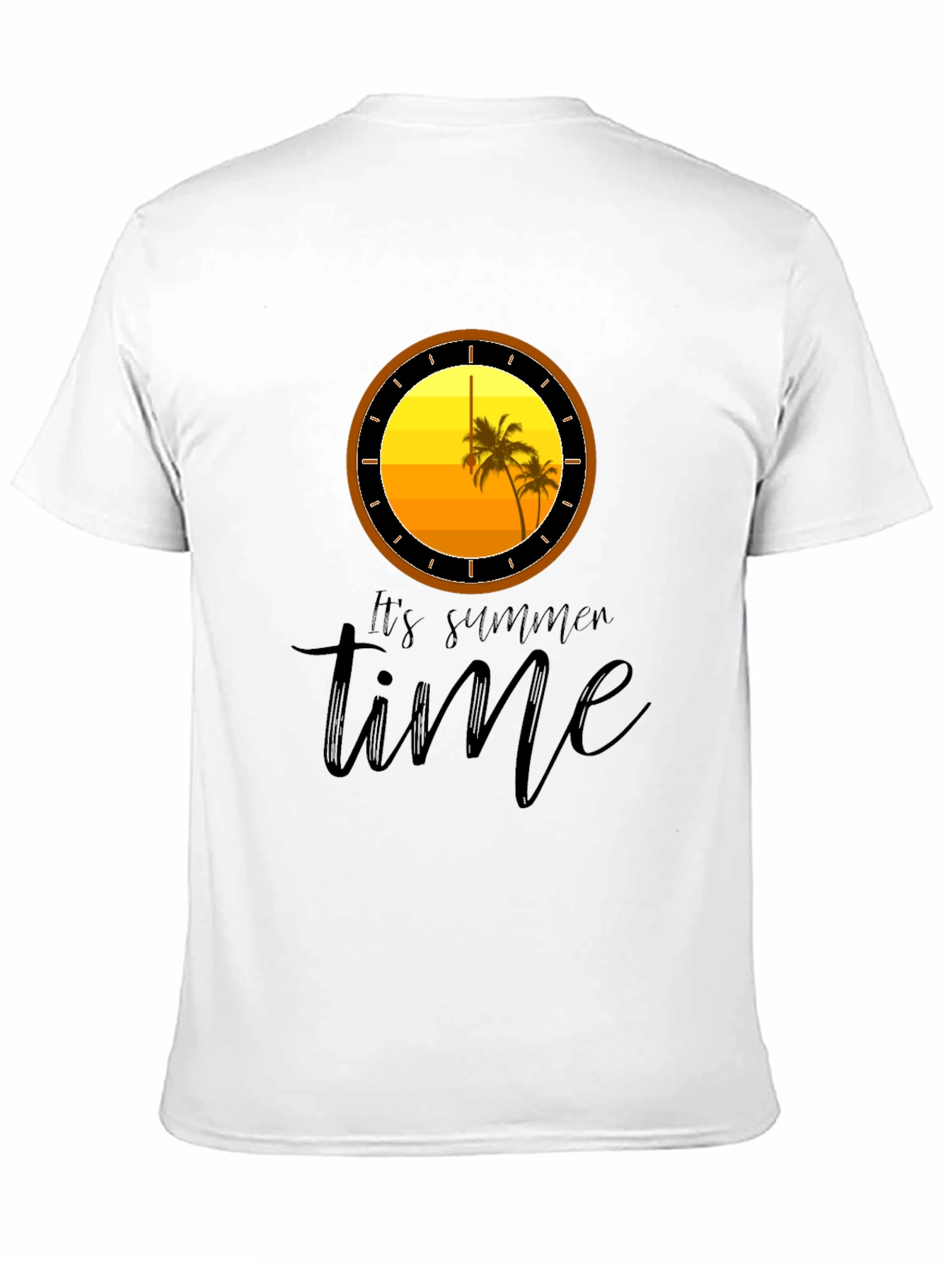 Its Summer Time Black Graphic T-Shirt