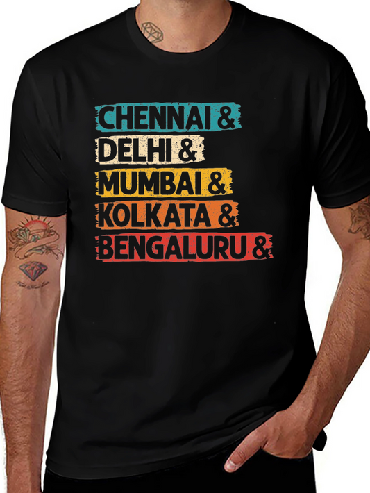 India Cities Graphic T-Shirt - Stylish Travel Tee