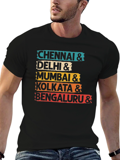 India Cities Graphic T-Shirt - Stylish Travel Tee