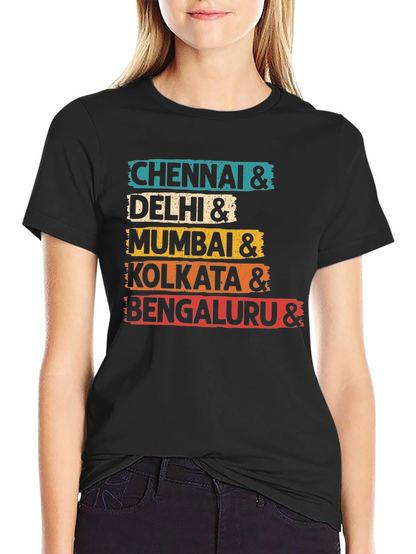 India Cities Graphic T-Shirt - Stylish Travel Tee