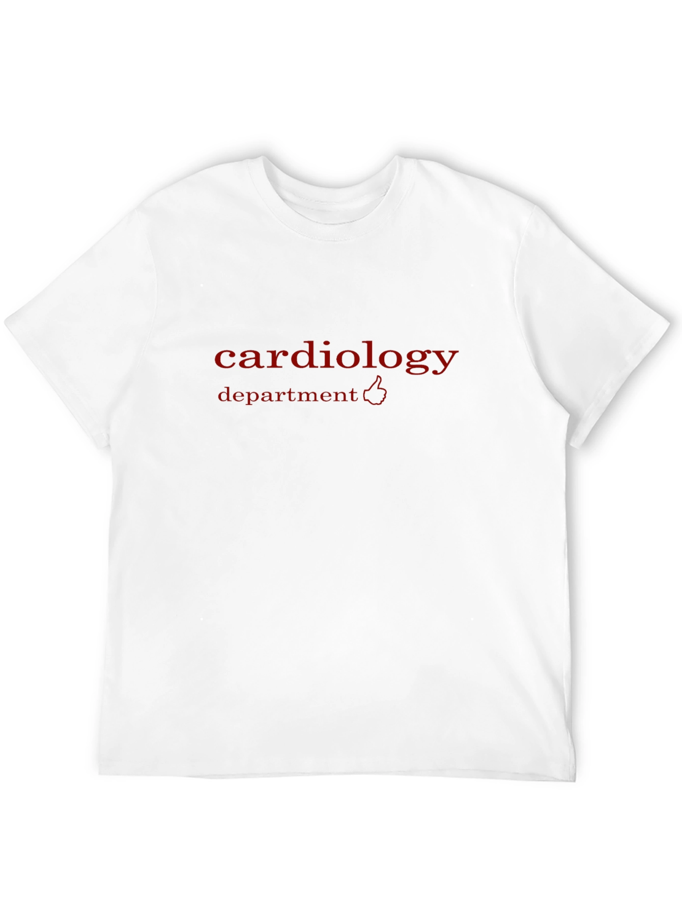 Cardiology Department T-Shirt - Red Text Design