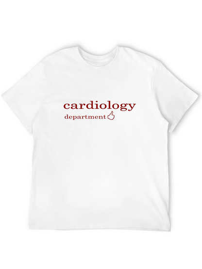 Cardiology Department T-Shirt - Red Text Design