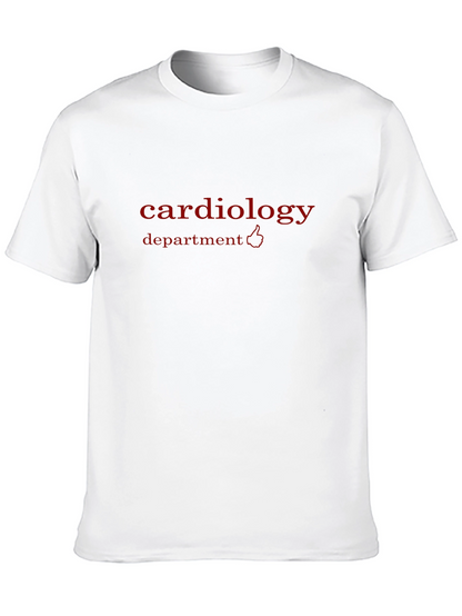 Cardiology Department T-Shirt - Red Text Design