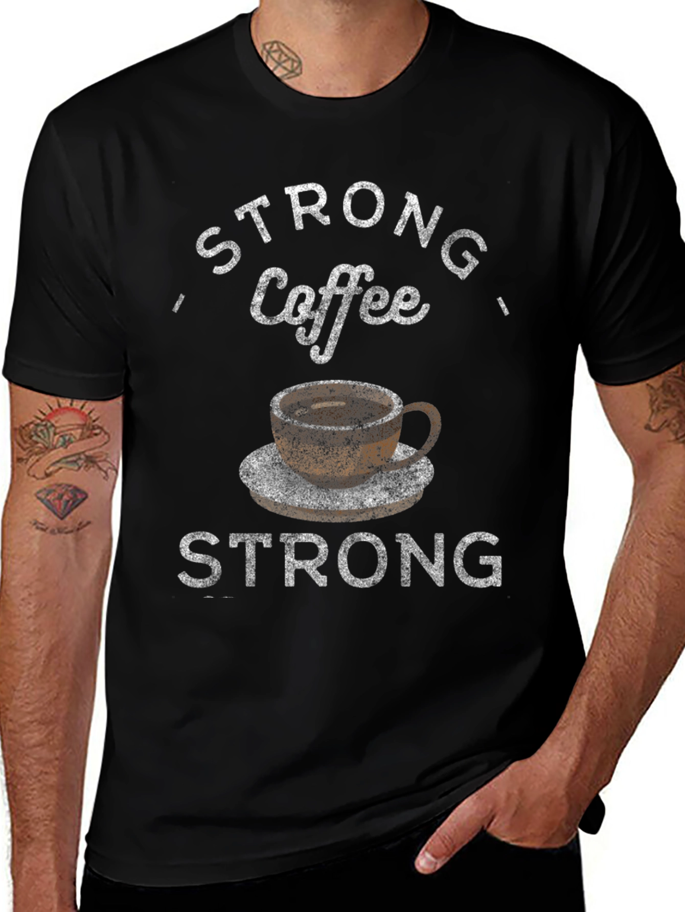 Strong Coffee Graphic T-Shirt - Comfort Fit