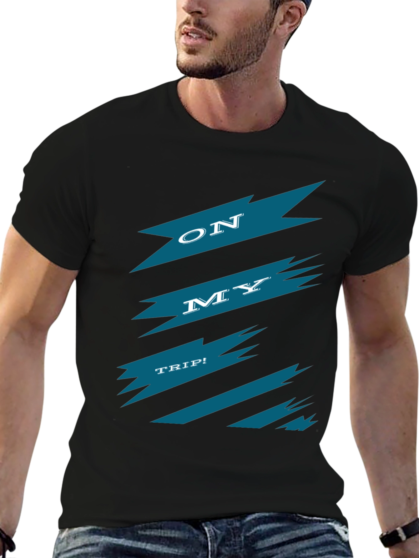 On My Trip Graphic Tee - Black